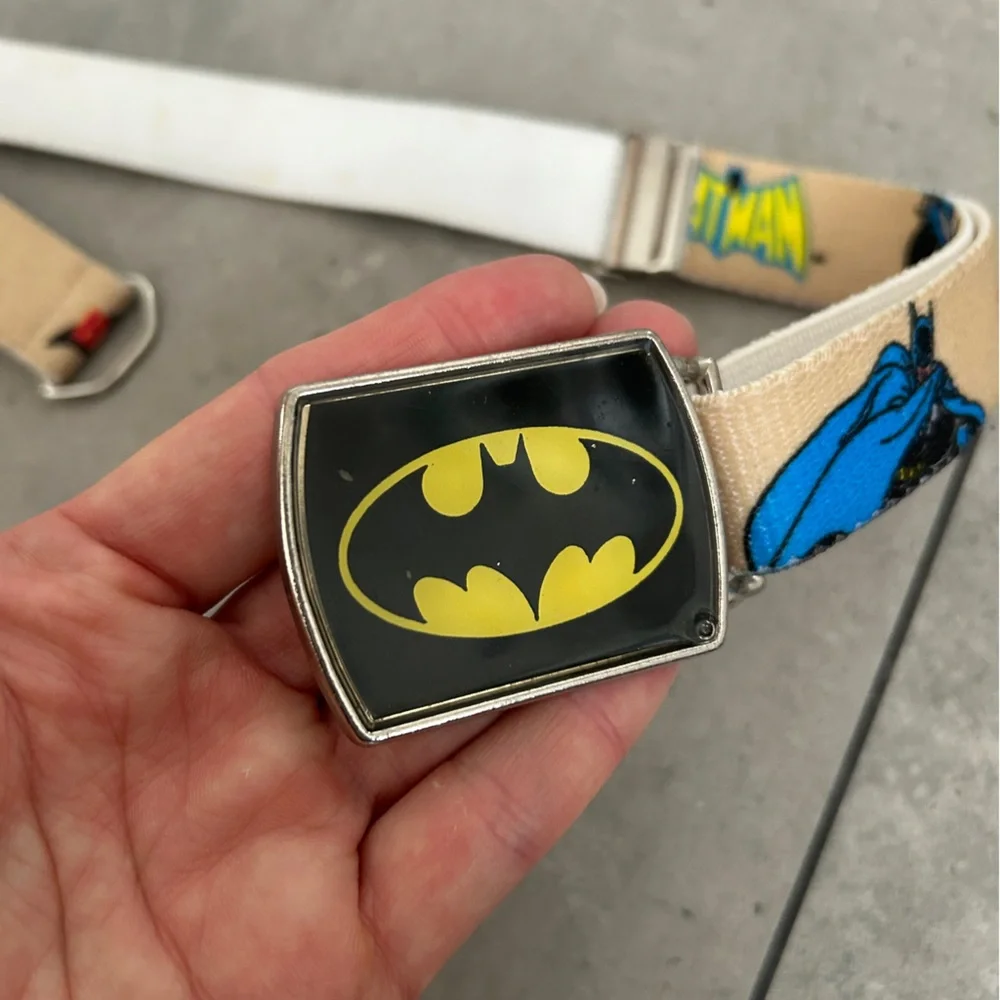 Vintage LEE boys batman joker elastic belt 1982 DC